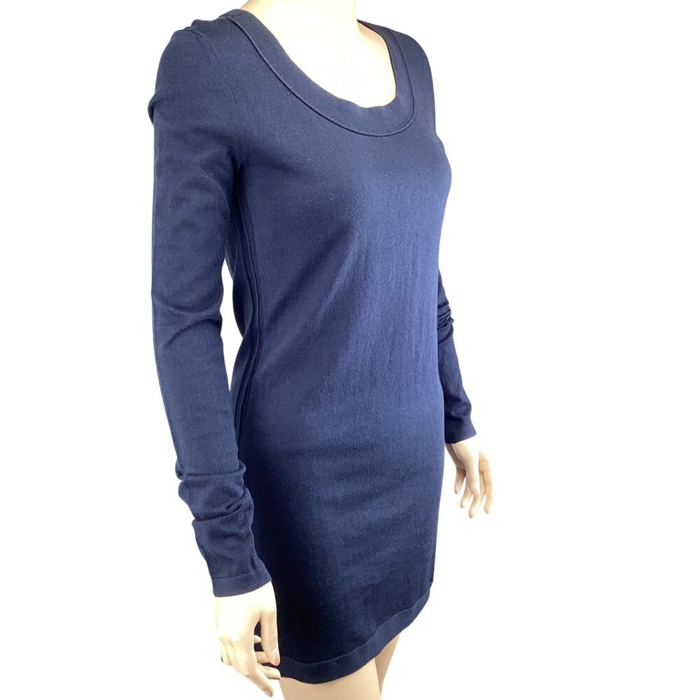 Inhabit‎ REVOLVE Womens Cashmere Sweater Size Small Navy Blue Long Sleeve Tunic - Picture 5 of 6
